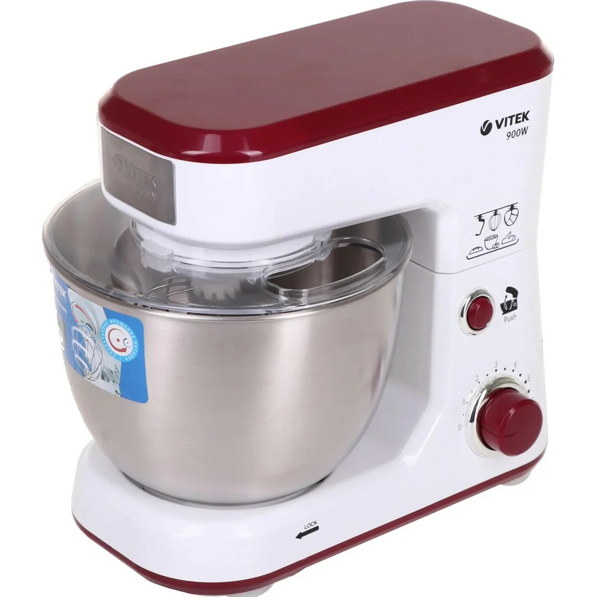 Миксер планетарный Vitek VT-1432 (Цвет: White/Red)