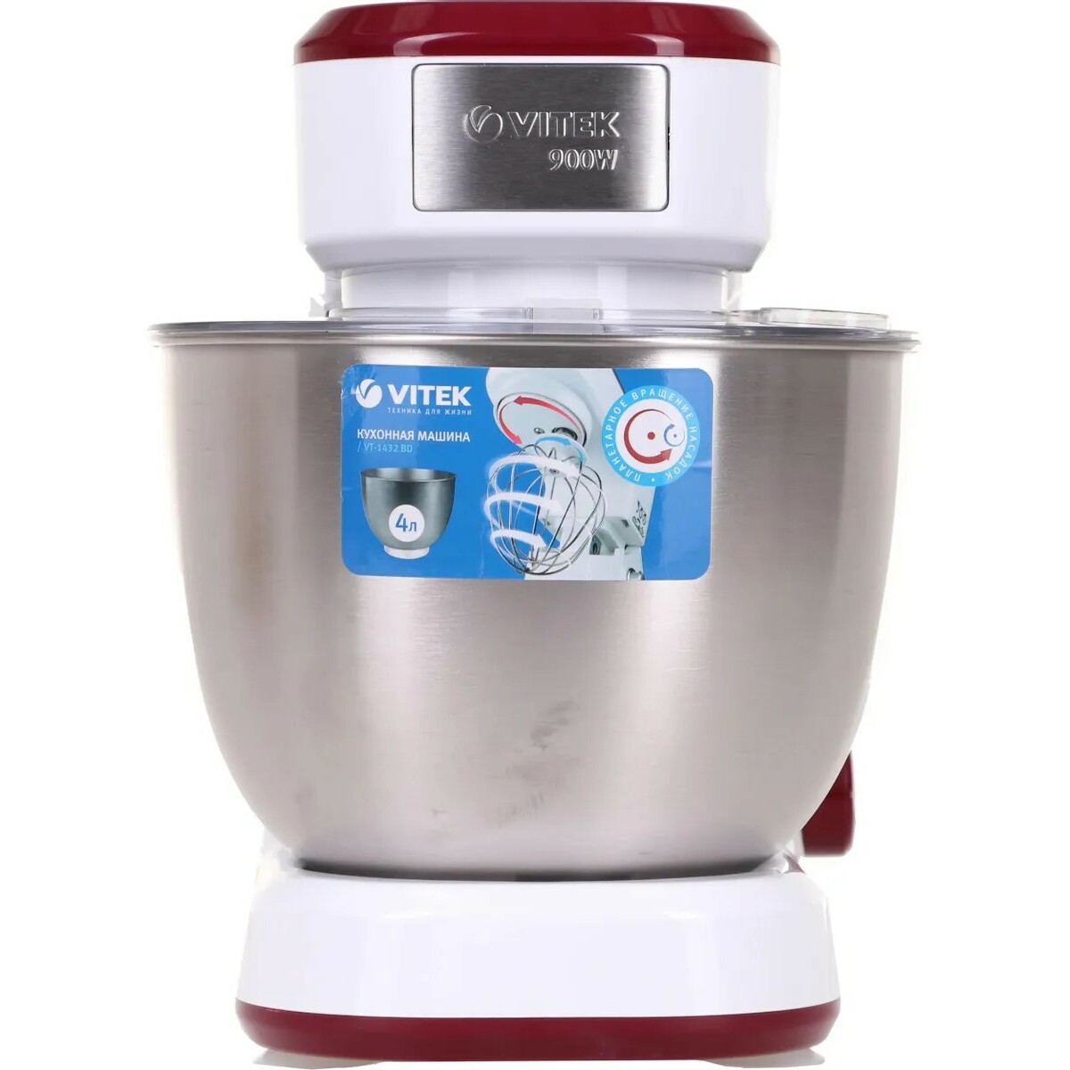 Миксер планетарный Vitek VT-1432 (Цвет: White/Red)