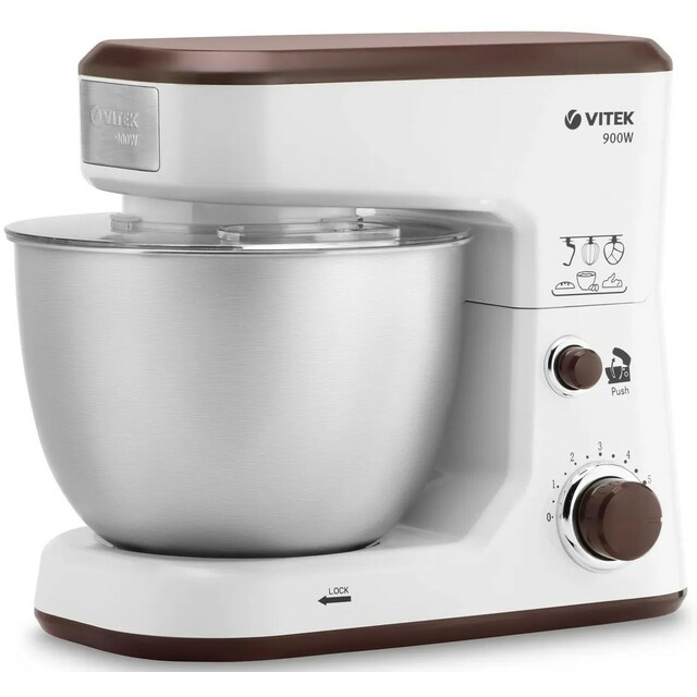Миксер планетарный Vitek VT-1433 (Цвет: White / Brown) Миксер планетарный Vitek VT-1433 (Цвет: White / Brown)
