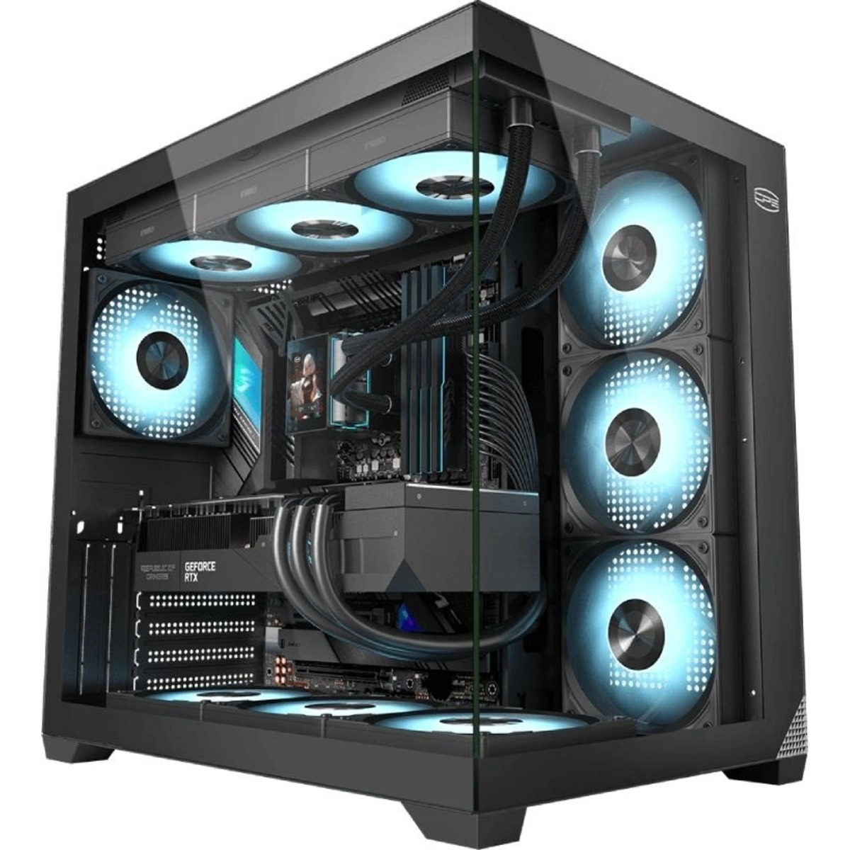 Корпус PcCooler C3T700 ARGB BK, черный