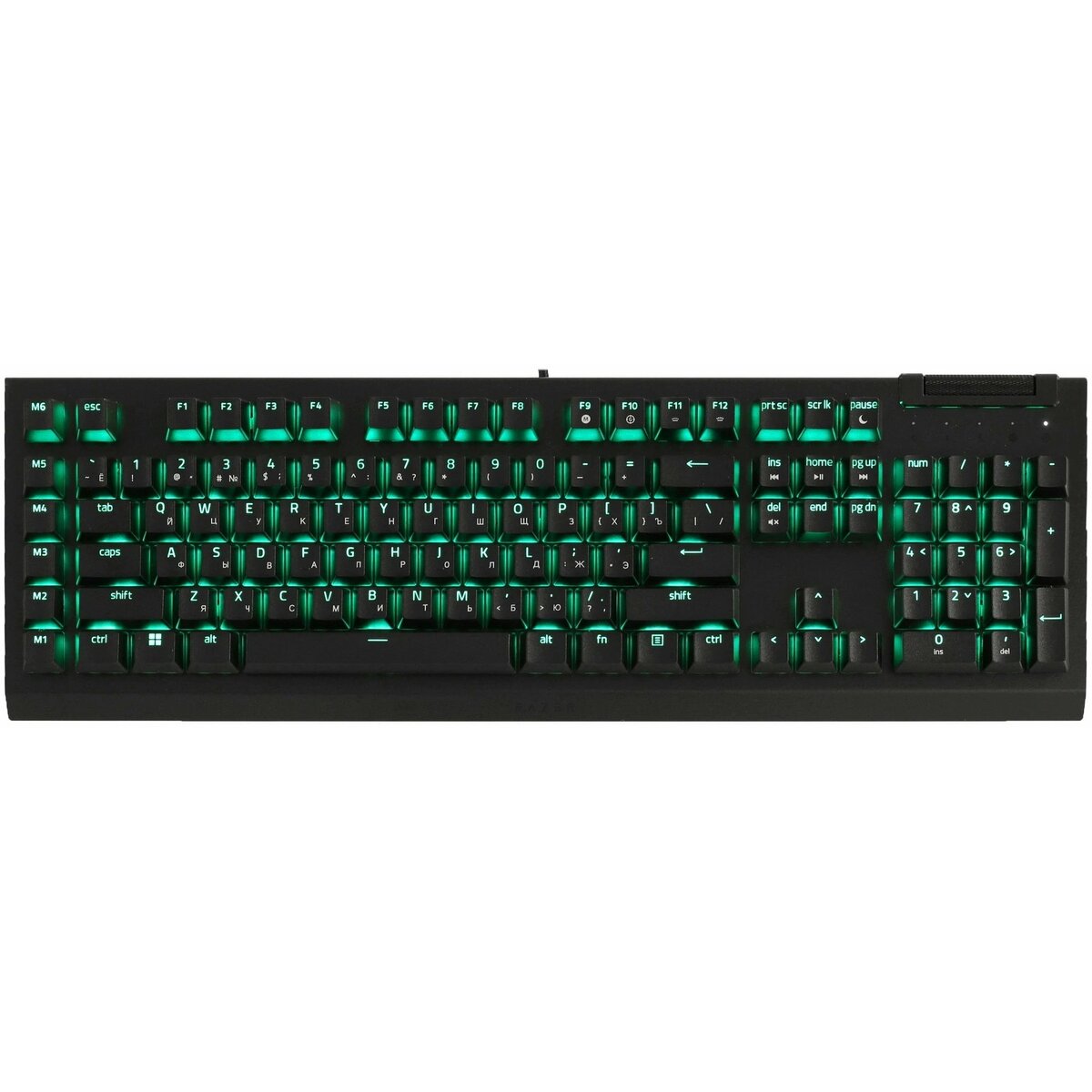Клавиатура Razer BlackWidow V4 Green Switch механическая, черный 