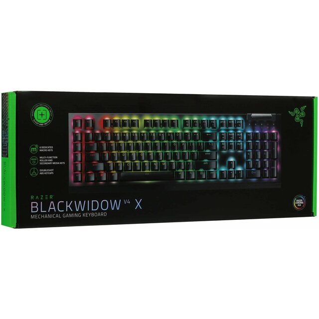 Клавиатура Razer BlackWidow V4 Green Switch механическая, черный 