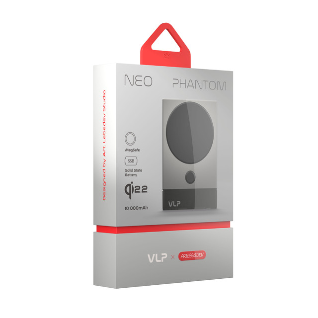 Аккумулятор внешний VLP NEO MagSafe, Qi2.2, 10000 mAh, 3A, USB-C, Phantom, серый Аккумулятор внешний VLP NEO MagSafe, Qi2.2, 10000 mAh, 3A, USB-C, Phantom, серый