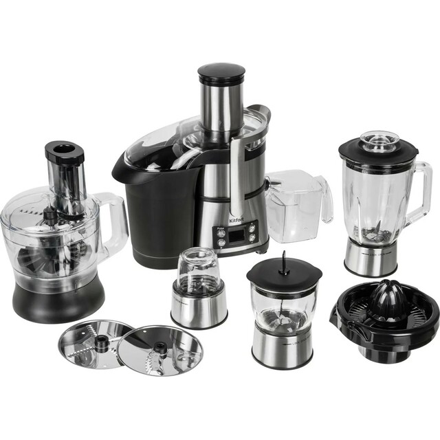 Кухонный комбайн Kitfort KT-1395 (Цвет: Silver / Black)
