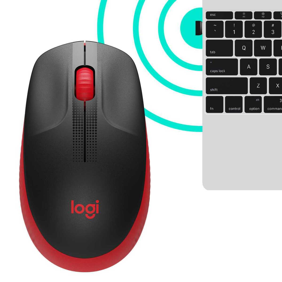 Беспроводная мышь Logitech M190 (Цвет: Red/Black)