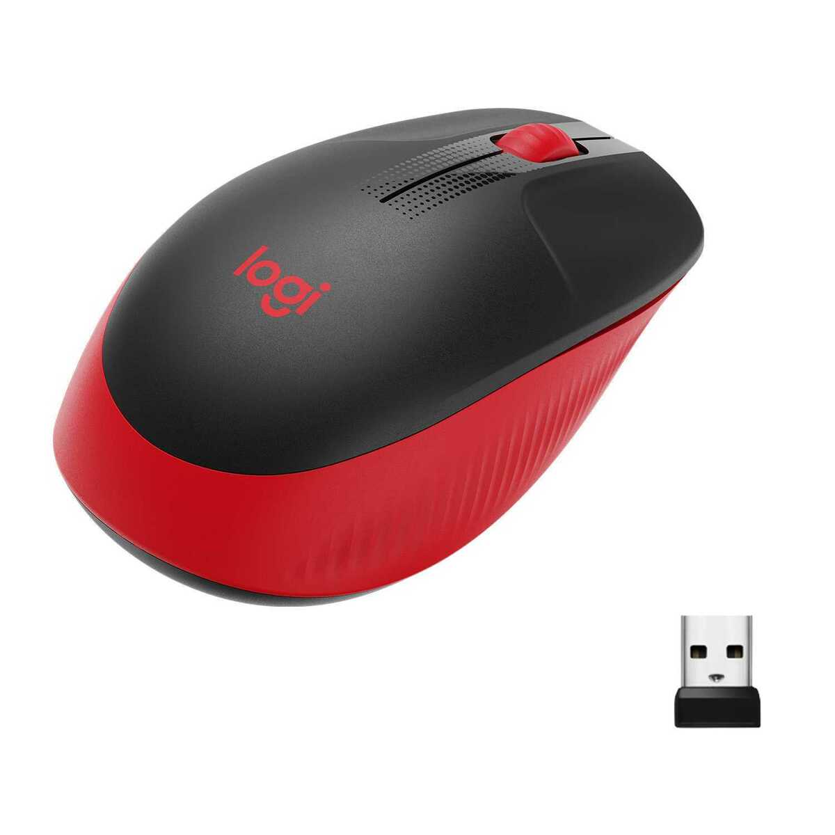 Беспроводная мышь Logitech M190 (Цвет: Red/Black)