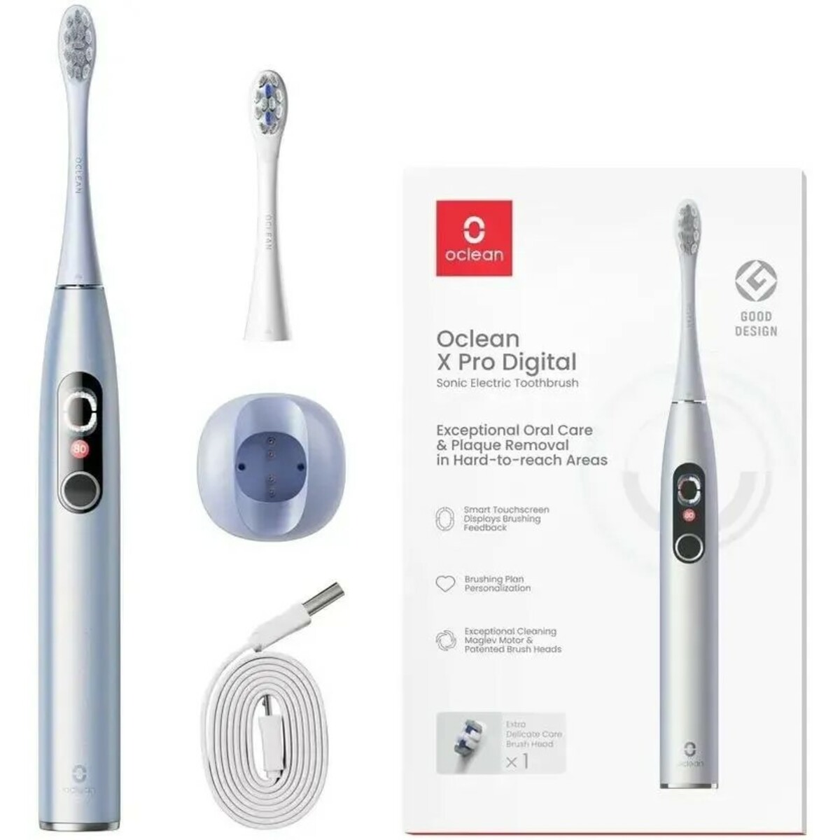 Зубная щетка электрическая Oclean X Pro Digital Y2076 (Цвет: Silver)