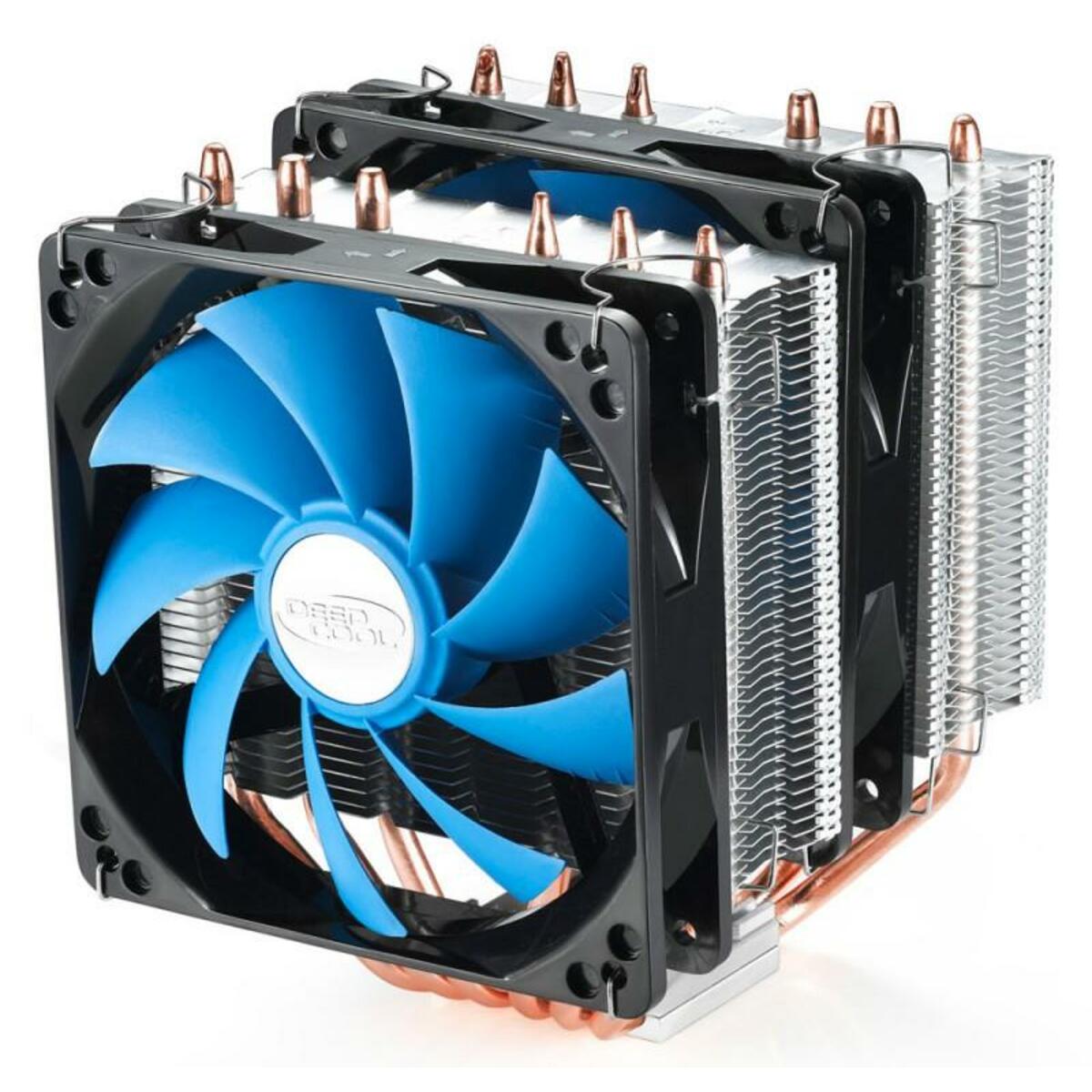 Устройство охлаждения(кулер) Deepcool NEPTWIN V2 Soc-FM2+ / AM2+ / AM3+ / 1150 / 1151 / 1155 / 2011 /  4-pin 18-30dB Al+Cu 150W LED Ret