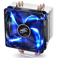 Устройство охлаждения(кулер) Deepcool GAMMAXX 400 BLUE BASIC Soc-FM2+/AM2+/AM3+/AM4/1150/1151/1155/ 4-pin 18-30dB Al+Cu 150W 640gr LED Ret