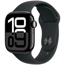 Умные часы Apple Watch Series 10 42mm Aluminum Case with Sport Band S/M (Цвет: Jet Black/Black)