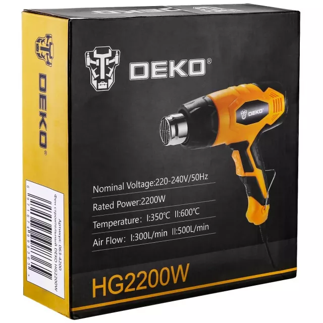 Технический фен Deko HG2200W (Цвет: Yellow/Black)
