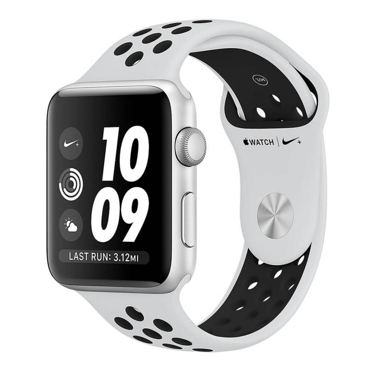 Умные часы Apple Watch Series 3 42mm Aluminum Case with Nike Sport Band (Цвет: Silver / Pure Platinum and Black)