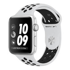 Умные часы Apple Watch Series 3 42mm Aluminum Case with Nike Sport Band (Цвет: Silver/Pure Platinum and Black)