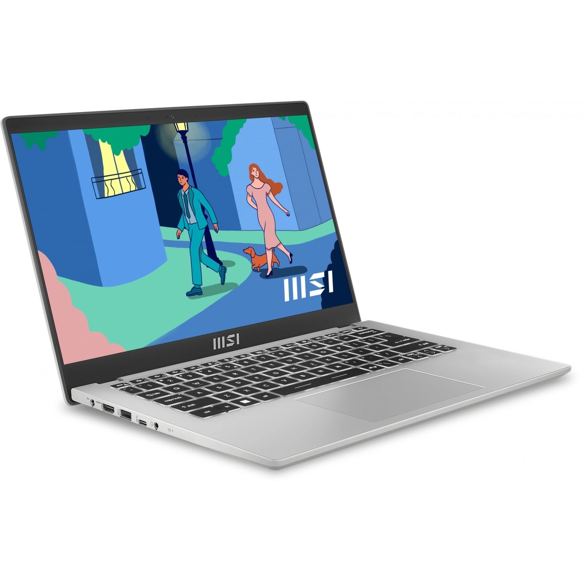 Ноутбук MSI Modern 14 C12MO-1086XRU Core i3 1215U 16Gb SSD512Gb Intel UHD Graphics 14 IPS FHD (1920x1080) Free DOS silver WiFi BT Cam (9S7-14J111-1086)