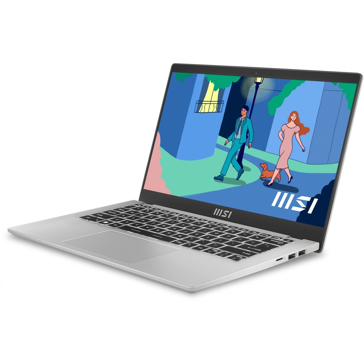 Ноутбук MSI Modern 14 C12MO-1086XRU Core i3 1215U 16Gb SSD512Gb Intel UHD Graphics 14 IPS FHD (1920x1080) Free DOS silver WiFi BT Cam (9S7-14J111-1086)