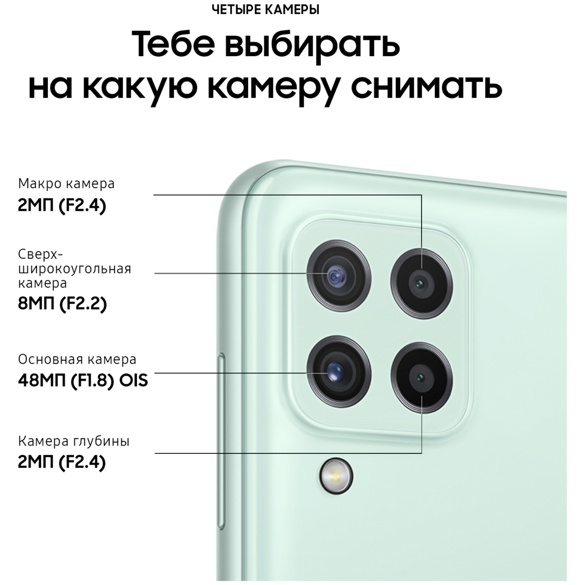 Смартфон Samsung Galaxy A22 4 / 128Gb (Цвет: Violet)