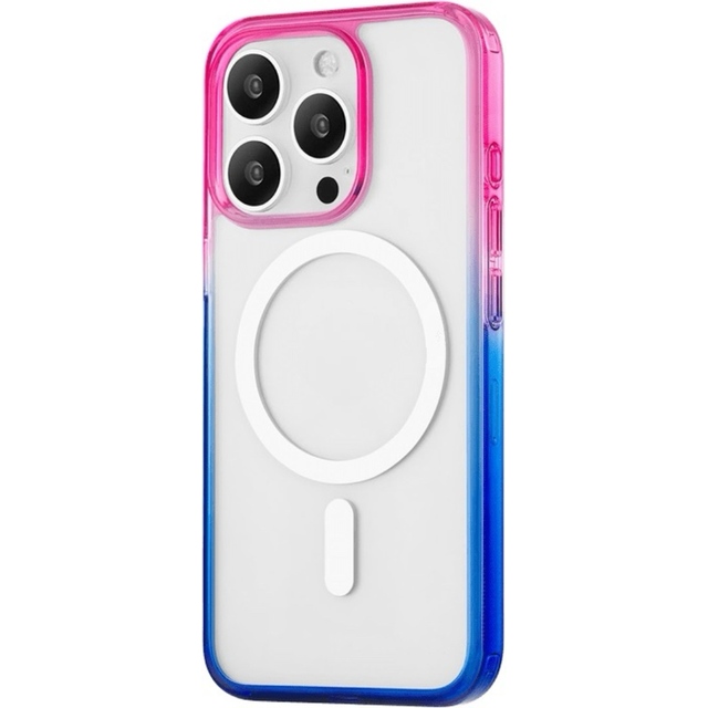 Чехол-накладка uBear Fusion Mag Case для смартфона Apple iPhone 16 Pro Max (Цвет: Blue / Pink)