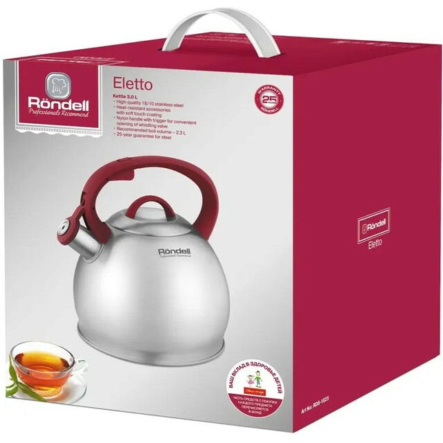 Чайник металлический Rondell Eletto RDS-1825 (Цвет: Inox)