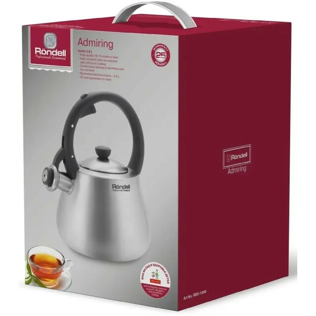 Чайник металлический Rondell Admiring RDS-1898 (Цвет: Inox)