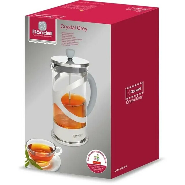 Френч-пресс Rondell Crystal Grey RDS-840 (Цвет: Gray)