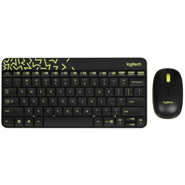 Клавиатура + мышь Logitech MK240 (Цвет: Black / Yellow)