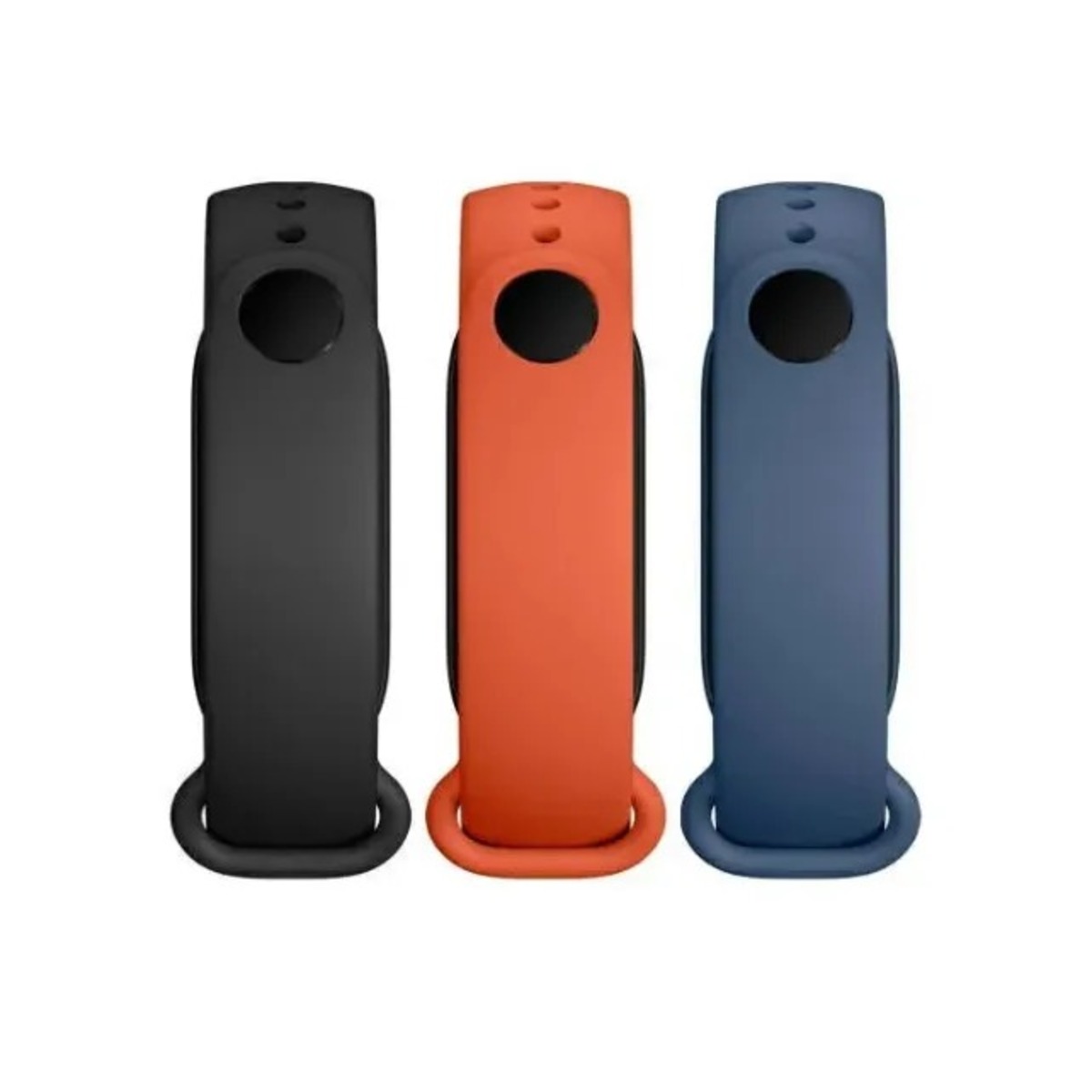 Ремешок силиконовый для Mi Smart Band 6 Strap (3 pack) (Цвет: Black / Orange / Blue)