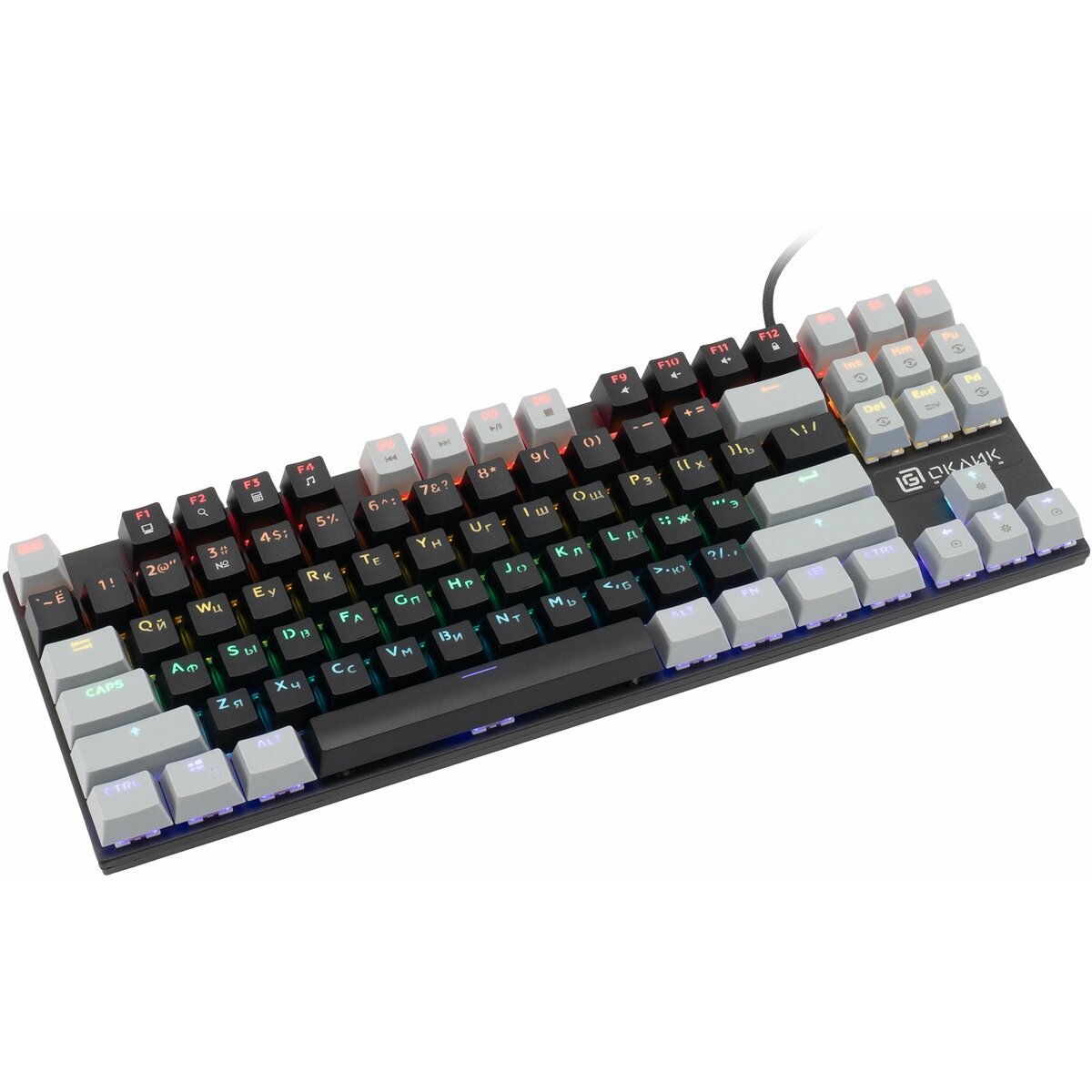Клавиатура Oklick K600X механическая (Цвет: Black/Gray)