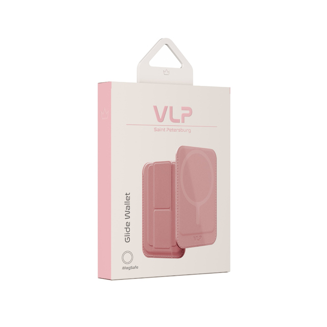 Картхолдер VLP Glide Wallet из экокожи с MagSafe, розовый