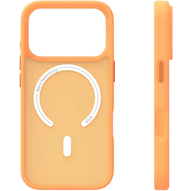 Чехол-накладка VLP Lite Bloom Case with MagSafe для смартфона Apple iPhone 17 Pro, оранжевый