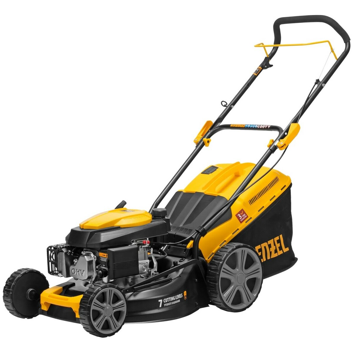 Газонокосилка роторная Denzel GLD-460 (Цвет: Yellow / Black)