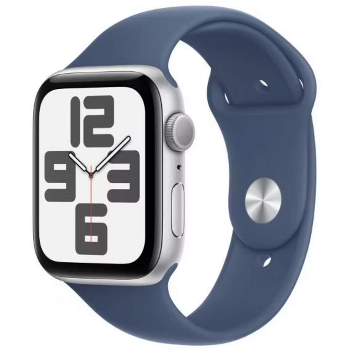 Умные часы Apple Watch SE (2024) 40mm Aluminum Case with Sport Band M / L (Цвет: Silver / Denim)