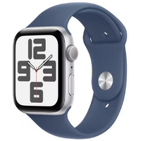 Умные часы Apple Watch SE (2024) 40mm Aluminum Case with Sport Band M/L (Цвет: Silver/Denim)