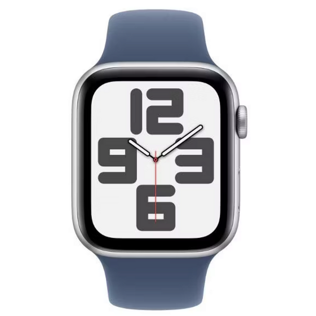 Умные часы Apple Watch SE (2024) 40mm Aluminum Case with Sport Band M / L (Цвет: Silver / Denim) Умные часы Apple Watch SE (2024) 40mm Aluminum Case with Sport Band M / L (Цвет: Silver / Denim)
