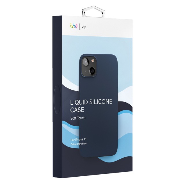 Чехол-накладка VLP Silicone Case для смартфона Apple iPhone 13 Pro (Цвет: Dark Blue)