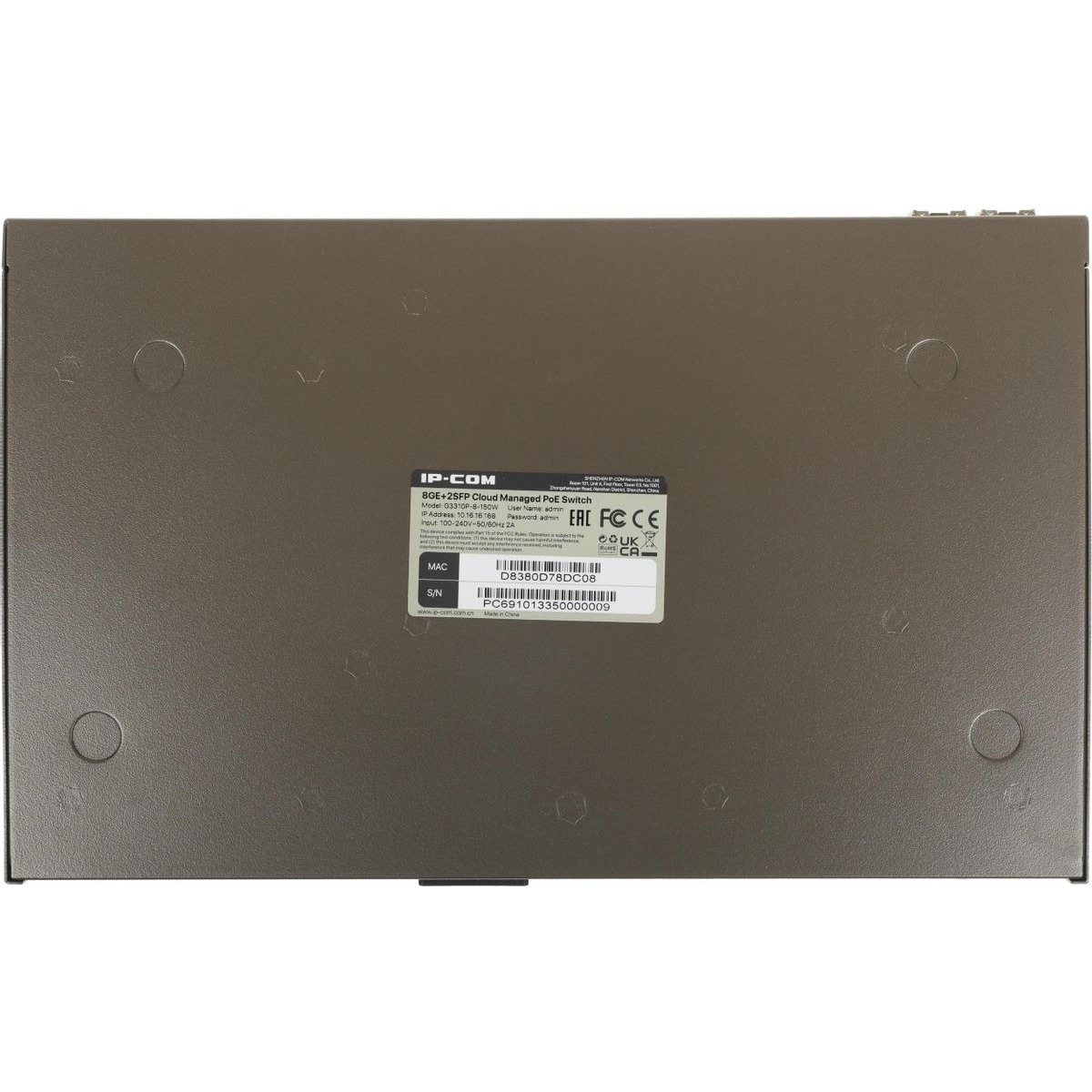 Коммутатор IP-Com G3310P-8-150W