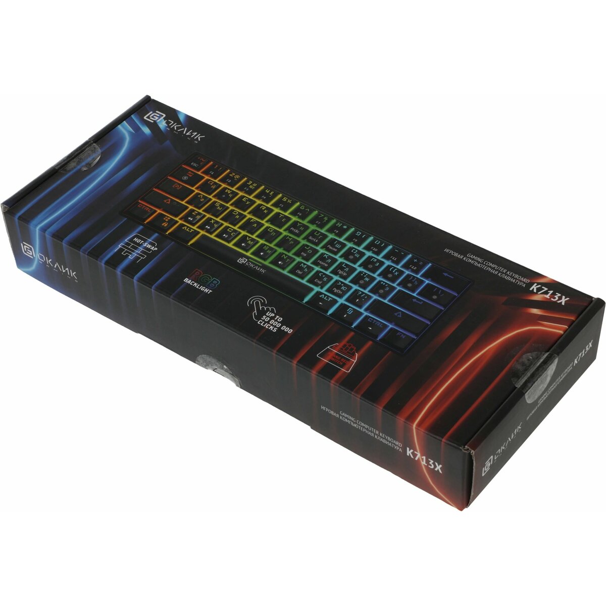Клавиатура Oklick K713X механическая, черный 