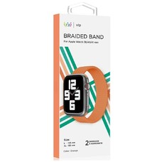 Ремешок нейлоновый плетеный VLP Braided Band для Apple Watch 38/40/41 mm (S/M 2шт) (Цвет: Orange)