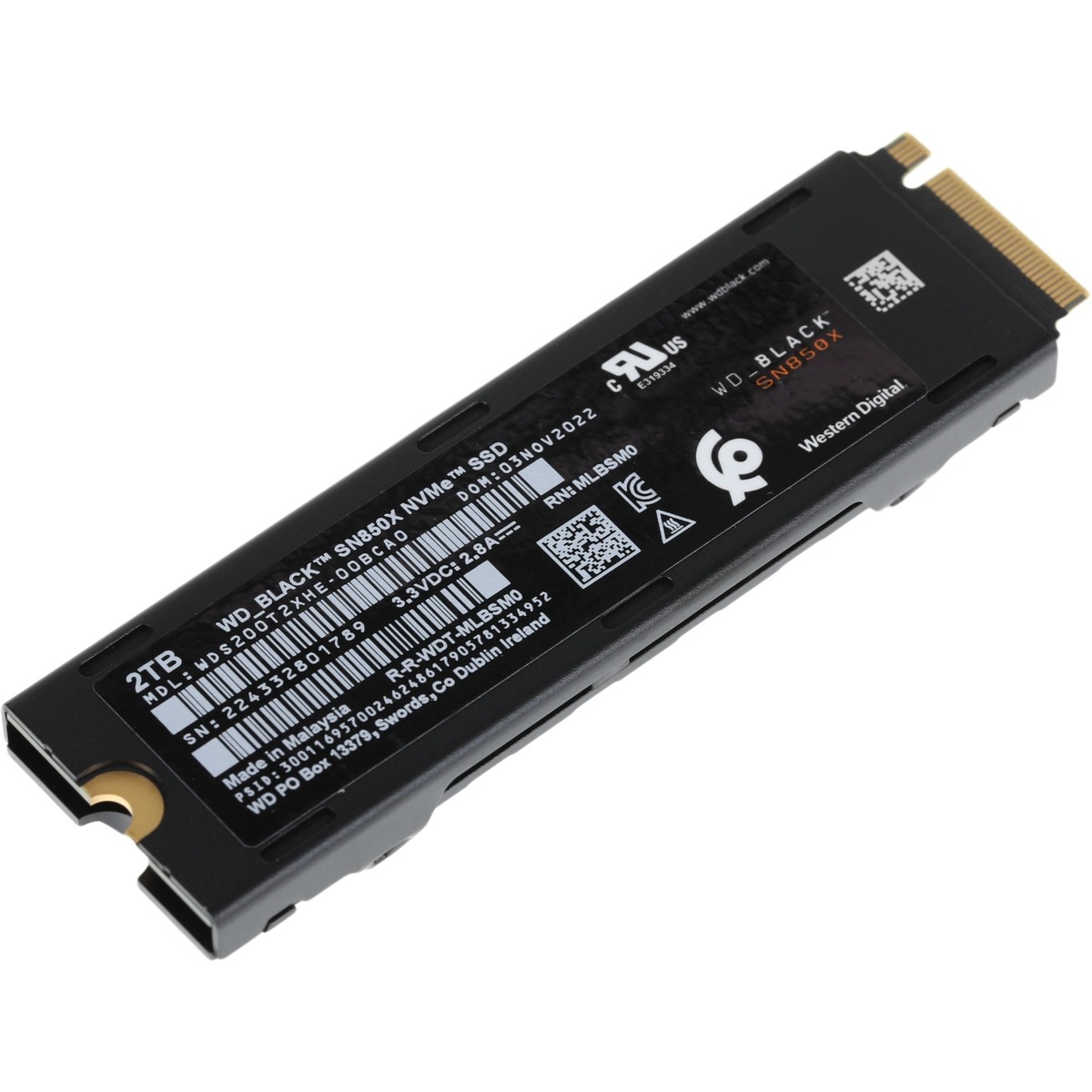 Накопитель SSD WD S PCIe 4.0 x4 2TB WDS200T2XHE