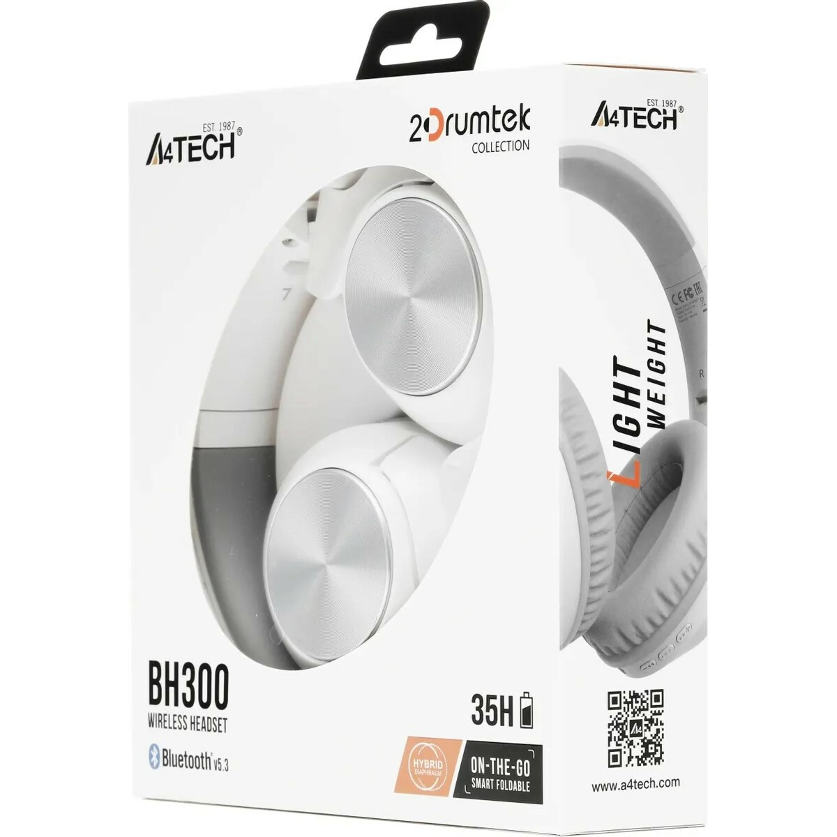 Наушники A4Tech 2Drumtek BH300 (Цвет: White/Gray)