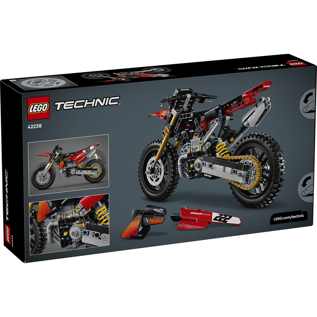 Конструктор LEGO Technic 42238 Мотоцикл Ducati Desmo450 MX Factory
