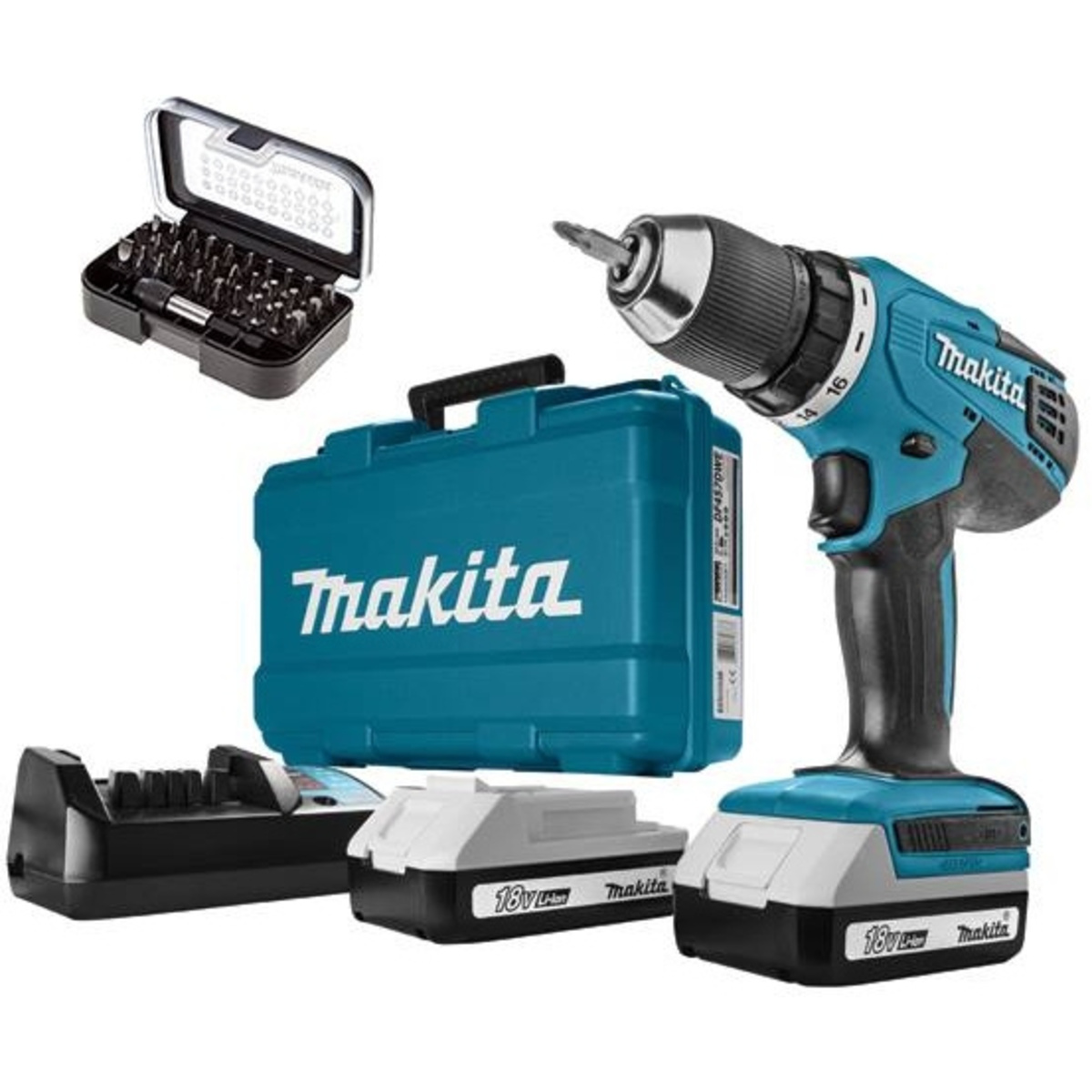 Дрель-шуруповерт Makita DF457DWEX8 (Цвет: Blue)