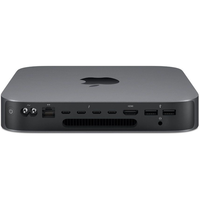 ПК Apple Mac mini MRTR2RU / A slim i3 8100 (3.6) / 8Gb / SSD128Gb / UHDG 630 / macOS / GbitEth / WiFi / BT / темно-серый