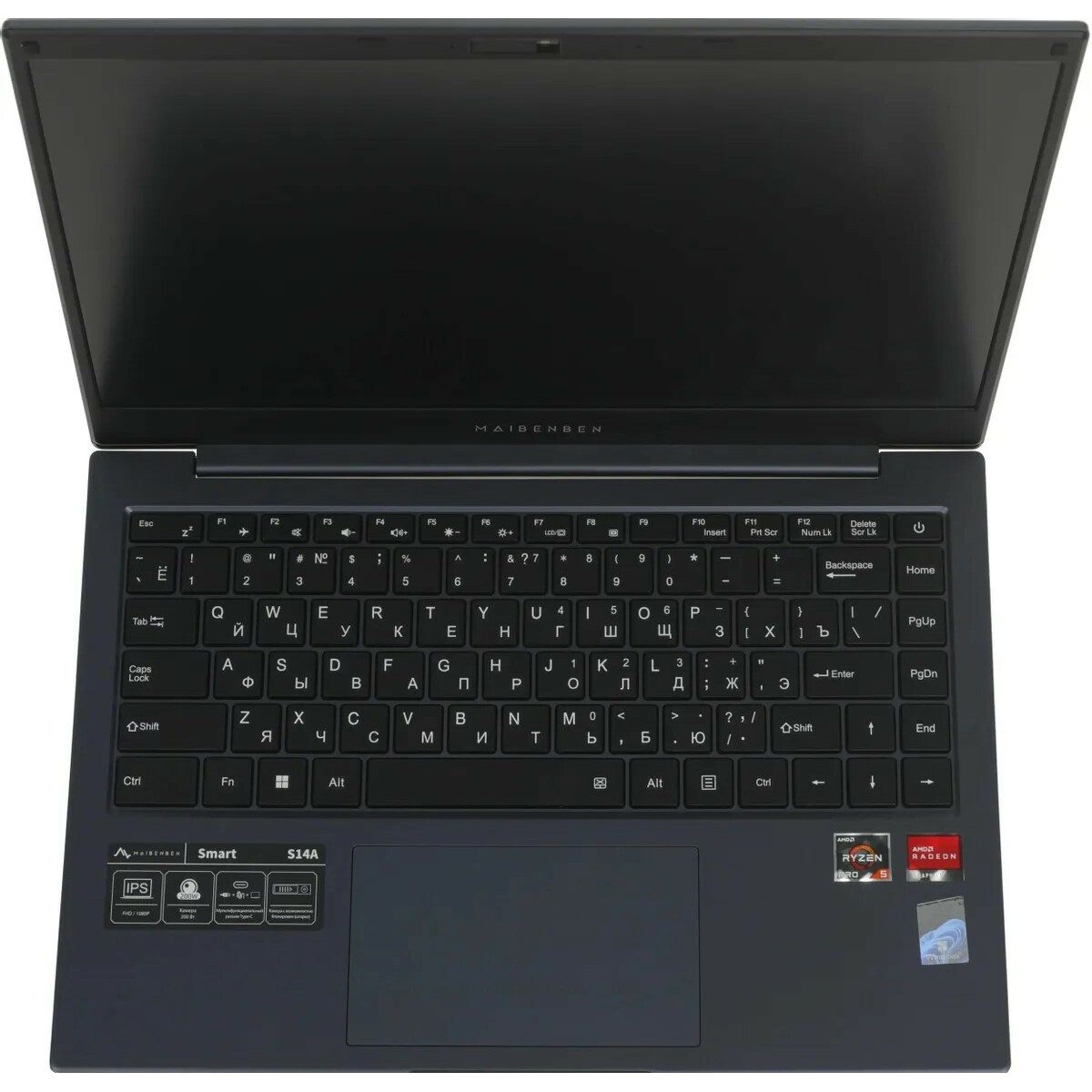 Ноутбук Maibenben S14A-R545UM (Ryzen 5 Pro 4650U 2.1Ghz / 8Gb DDR4 / SSD256Gb / AMD Radeon Graphics / 14 Ноутбук Maibenben S14A-R545UM (Ryzen 5 Pro 4650U 2.1Ghz / 8Gb DDR4 / SSD256Gb / AMD Radeon Graphics / 14