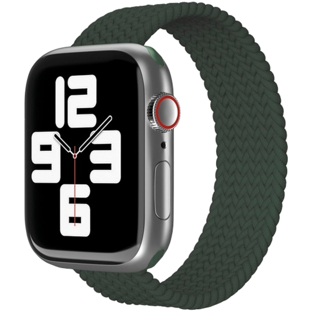 Ремешок нейлоновый плетеный VLP Braided Band для Apple Watch 38/40/41 mm (L/XL 2шт) (Цвет: Dark Green)