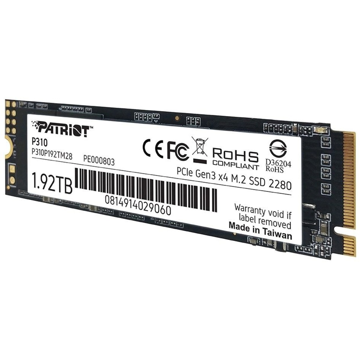 Накопитель SSD Patriot PCIe 3.0 x4 1920GB P310P192TM28