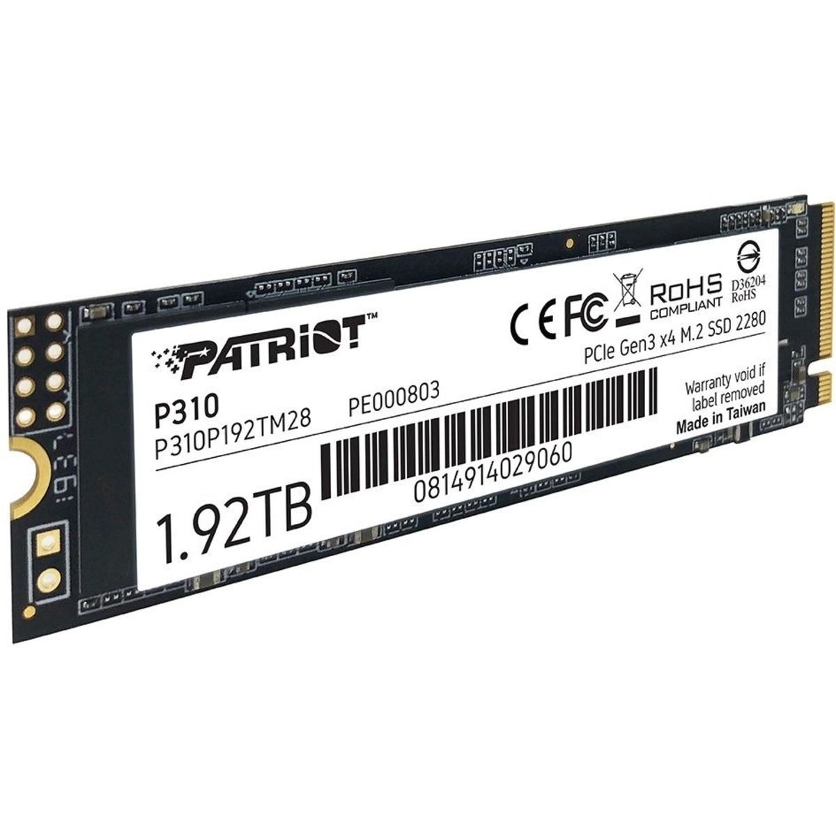 Накопитель SSD Patriot PCIe 3.0 x4 1920GB P310P192TM28