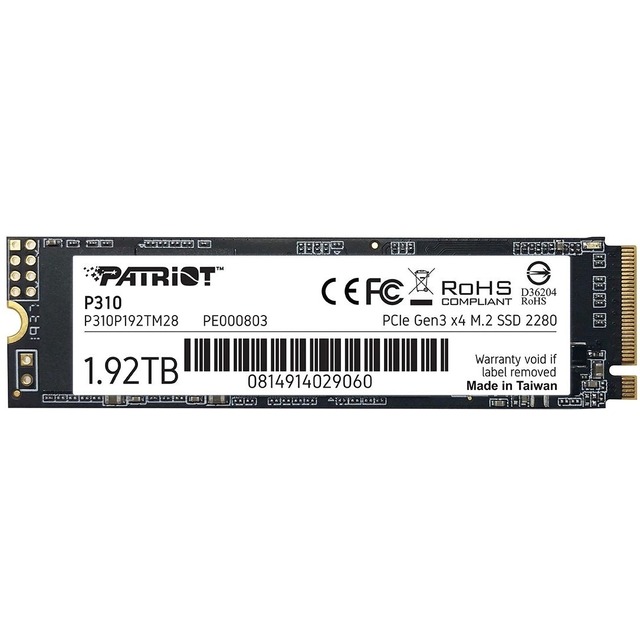 Накопитель SSD Patriot PCIe 3.0 x4 1920GB P310P192TM28