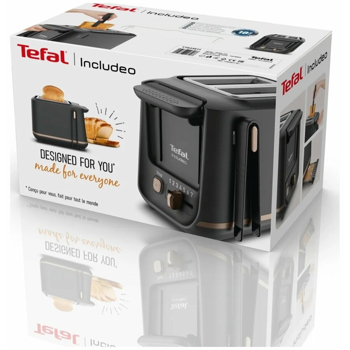 Тостер Tefal Includeo TT 533811 (Цвет: Black)
