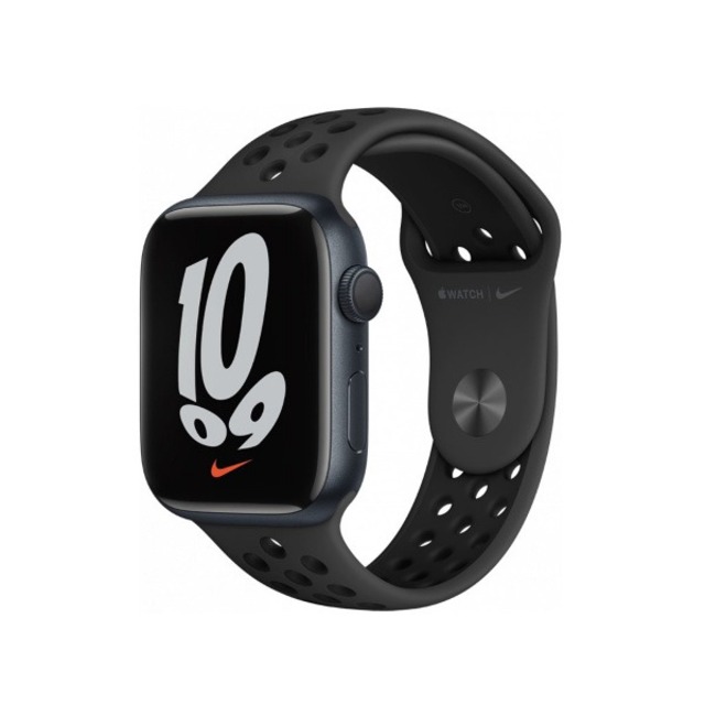 Умные часы Apple Watch Series 7 45mm Aluminum Case with Nike Sport Band MKNC3RU / A (Цвет: Midnight)