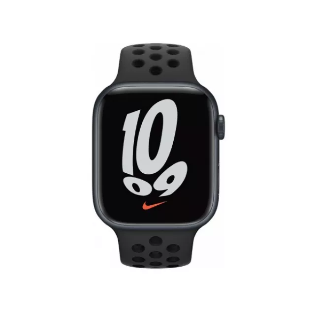 Умные часы Apple Watch Series 7 45mm Aluminum Case with Nike Sport Band MKNC3RU/A (Цвет: Midnight)